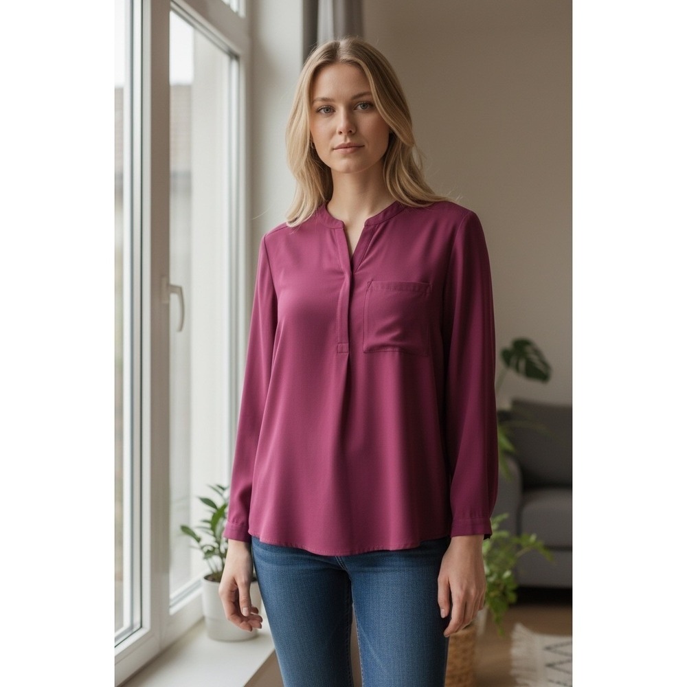 Chic Women's Blouse in Rich Purple